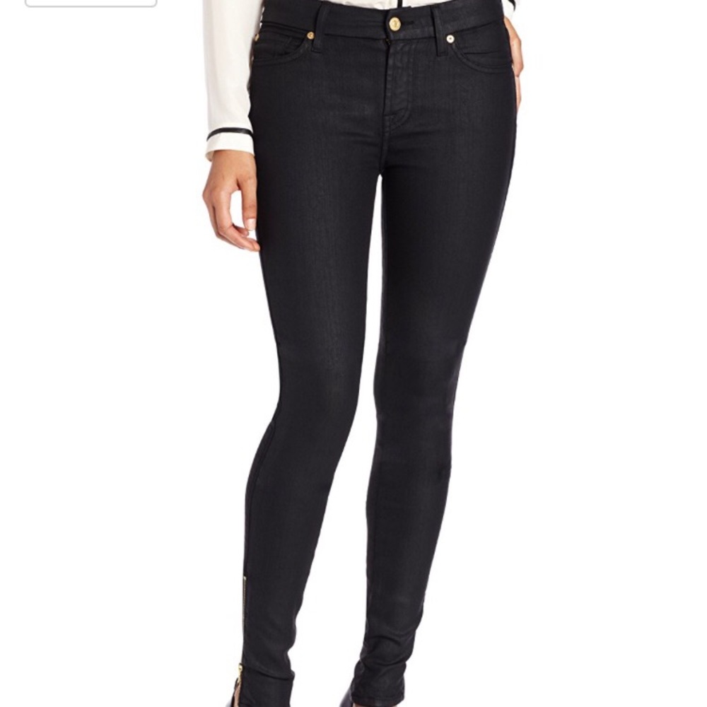 LAST CHANCE 7 for all mankind seamed jean with ankle zips